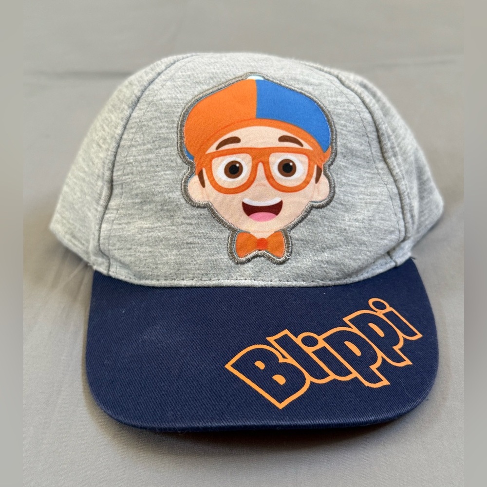 Kids‎ Gray & Navy Cap with Orange Accents